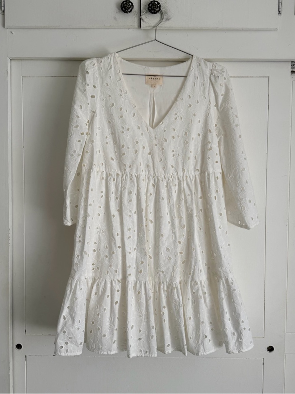 Sezane Aura Dress - Ecru